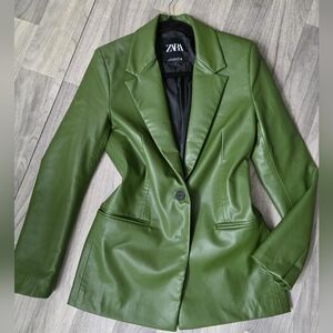Zara Women's Olive Green Blazer